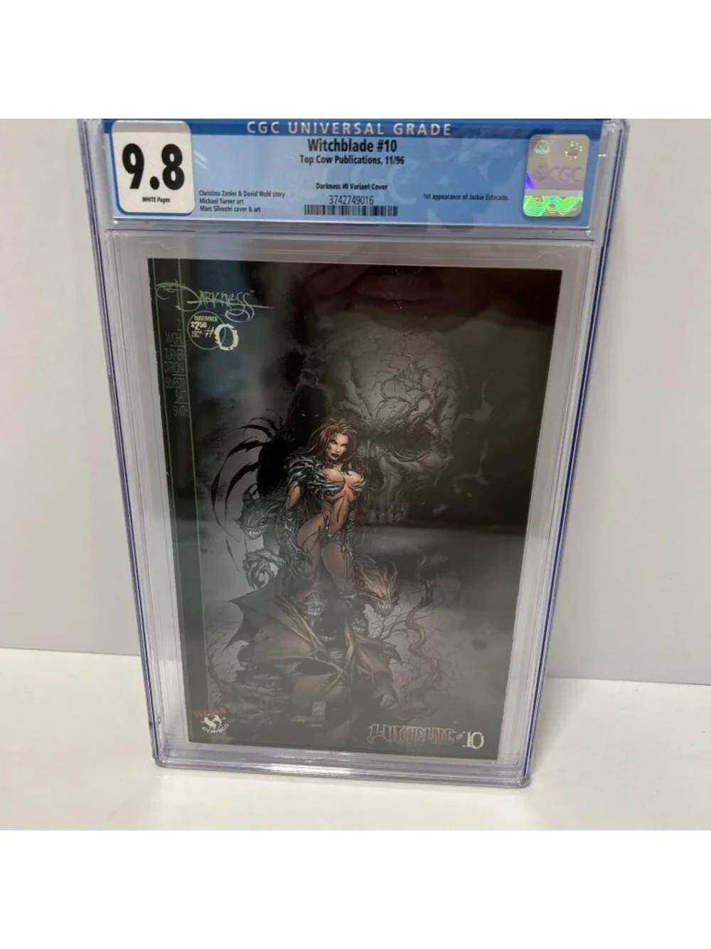 Witchblade #10 CGC 9.8 Darkness #0 Variant White Key 1st app Jackie Estacado